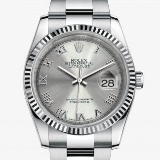 rolex datejust romani vi inverso bianco|Rolex Datejust 36 watch: Oystersteel and white gold.